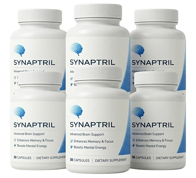 Synaptril Advanced Brain Support 6-bottle Best Value package — 180-day supply of memory, focus and mental energy capsules